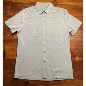 Vuori Shirt Mens Light Blue Bridge Button Up Short Sleeve Lightweight Shirt Sz M